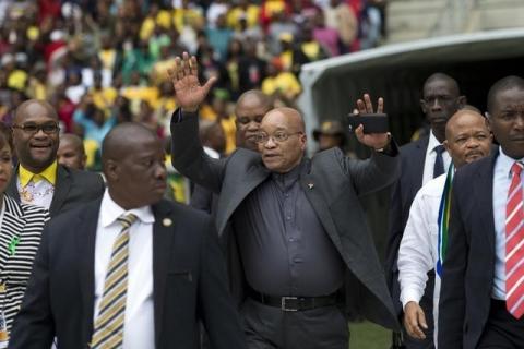 South African President Jacob Zuma arrives at a Human Rights Day rally in Durban, South Africa, March 21, 2016. PHOTO BY REUTERS/Rogan Ward