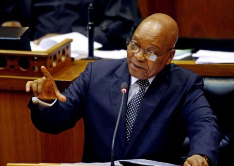 President Jacob Zuma speaks during his question and answer session in Parliament in Cape Town, South Africa, September 13, 2016. PHOTO BY REUTERS/Mike Hutchings