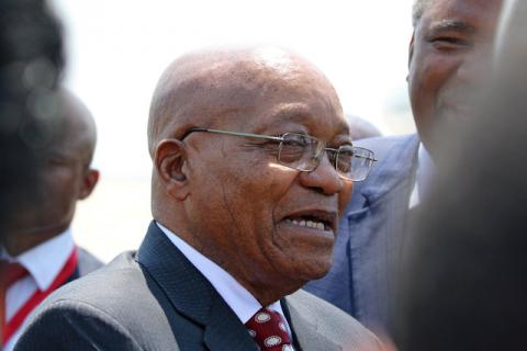 South African President Jacob Zuma arrives for a meeting with President Robert Mugabe in Harare, Zimbabwe, November 3,2016. PHOTO BY REUTERS/Philimon Bulawayo