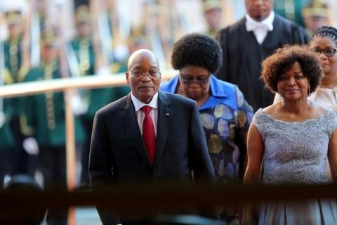 President Jacob Zuma arrives ahead of his State of the Nation Address (SONA) to a joint sitting of the National Assembly and the National Council of Provinces in Cape Town, South Africa, February 9, 2017. PHOTO BY REUTERS/Sumaya Hisham