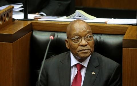 President Jacob Zuma during his State of the Nation Address (SONA) to a joint sitting of the National Assembly and the National Council of Provinces in Cape Town, South Africa, February 9, 2017. PHOTO BY REUTERS/Sumaya Hisham