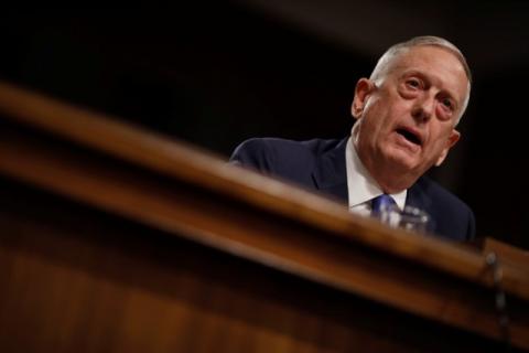 U.S. Secretary of Defense James Mattis testifies before a Senate Armed Services Committee hearing on the "Political and Security Situation in Afghanistan" on Capitol Hill in Washington, U.S., October 3, 2017. PHOTO BY REUTERS/Aaron P. Bernstein