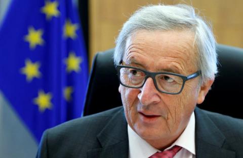 European Commission President Jean-Claude Juncker chairs a meeting of the EU executive body in Brussels, Belgium, May 10, 2017. PHOTO BY REUTERS/Francois Lenoir