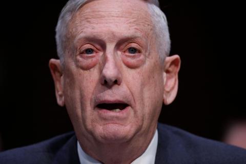 U.S. Defense Secretary Jim Mattis testifies before a Senate Armed Services Committee hearing on the “Defense Department budget posture in review of the Defense Authorization Request for FY2019 and the Future Years Defense Program” on Capitol Hill in Washington, U.S., April 26, 2018. PHOTO BY REUTERS/Aaron P. Bernstein