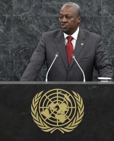 John Dramani Mahama, President of the Republic of Ghana, addresses the 68th United Nations General Assembly at U.N. headquarters in New York