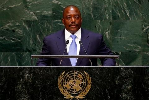 Joseph Kabila Kabange, President of the Democratic Republic of the Congo, addresses the 69th United Nations General Assembly at the U.N. headquarters in New York, September 25, 2014. PHOTO BY REUTERS/Lucas Jackson