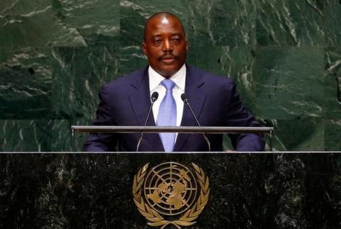 Joseph Kabila Kabange, President of the Democratic Republic of the Congo, addresses the 69th United Nations General Assembly at the U.N. headquarters in New York, September 25, 2014. PHOTO BY REUTERS/Lucas Jackson