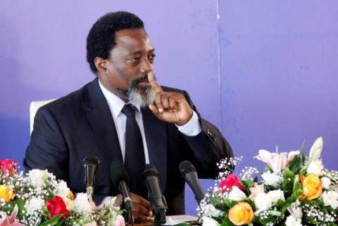 Democratic Republic of Congo's President Joseph Kabila addresses a news conference at the State House in Kinshasa, Democratic Republic of Congo, January 26, 2018. PHOTO BY REUTERS/Kenny Katombe