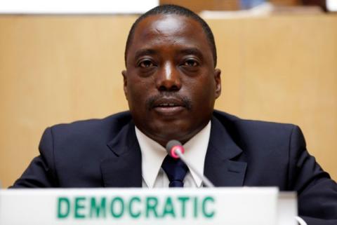 Democratic Republic Congo's President Joseph Kabila attends the signing ceremony of the Peace, Security and Cooperation Framework for the Democratic Republic of Congo and the Great Lakes, at the African Union Headquarters in Ethiopia's capital Addis Ababa, February 24, 2013. PHOTO BY REUTERS/Tiksa Negeri