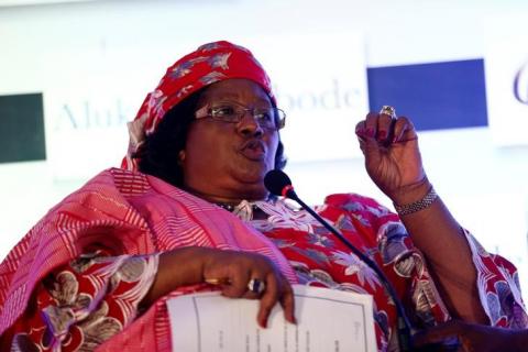 Former President of Malawi Joyce Banda speaks during a conference on women in development programme in Lagos, Nigeria, July 28, 2016. PHOTO BY REUTERS/Akintunde Akinleye