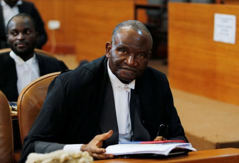 Chief Kanu Agabi, Nigeria's Chief Justice Walter Onnoghen's lawyer, seated ahead of a hearing to consider whether a tribunal has the authority to try the country's top judge, Walter Onnoghen, on charges of failing to disclose his assets, in Abuja, Nigeria, January 30, 2019. PHOTO BY REUTERS/Afolabi Sotun