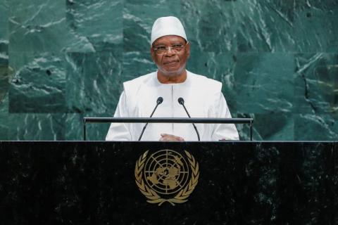 Mali's President Ibrahim Boubacar Keita addresses the 74th session of the United Nations General Assembly at U.N. headquarters in New York City, New York, U.S., September 25, 2019. PHOTO BY REUTERS/Eduardo Munoz