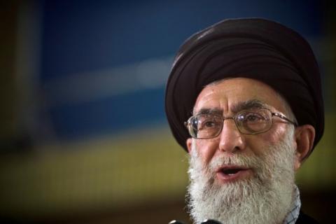 Iran's Supreme Leader Ayatollah Ali Khamenei speaks live on television after casting his ballot in the Iranian presidential election in Tehran, June 12, 2009. PHOTO BY REUTERS/Caren Firouz