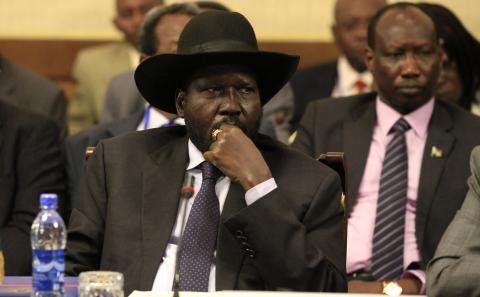 South Sudan's President Salva Kiir attends a session during the 25th Extraordinary Summit of the Inter-Governmental Authority on Development (IGAD) on South Sudan in Ethiopia's capital Addis Ababa