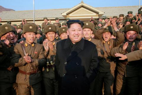 North Korean leader Kim Jong Un inspects a sub-unit under KPA Unit 1344 in this undated photo released by North Korea's Korean Central News Agency (KCNA) in Pyongyang, November 9, 2016. PHOTO BY REUTERS/KCNA