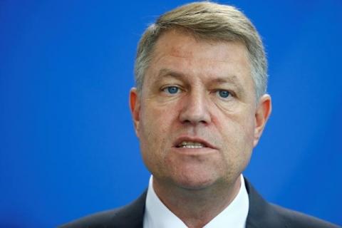 Romanian President Klaus Iohannis during a news conference at the Chancellery in Berlin, Germany, June 19, 2017. PHOTO BY REUTERS/Hannibal Hanschke