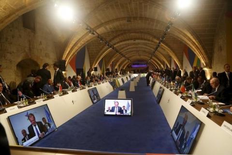 European Union leaders and their African counterparts attend the Valletta Summit on Migration in Valletta, Malta, November 12, 2015. PHOTO BY REUTERS/Darrin Zammit Lupi