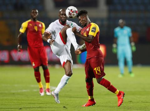 Ghana's Lumor Agbenyenu in action. PHOTO BY REUTERS/Amr Abdallah Dalsh