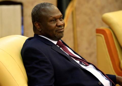 South Sudan rebel leader Riek Machar attends a South Sudan peace meeting as part of talks to negotiate an end to a civil war that broke out in 2013, in Khartoum, Sudan, June 25, 2018. PHOTO BY REUTERS/Mohamed Nureldin Abdallah