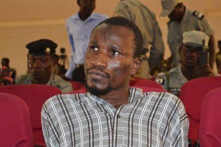 Mahamat Mustapha Bananaye, a man accused of being a high ranking member of insurgent group Boko Haram, attends his trial in N'Djamena, Chad, August 26, 2015. PHOTO BY REUTERS/Moumine Ngarmbassa