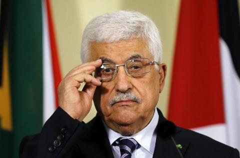 Palestinian President Mahmoud Abbas listens to a question during a media briefing at the Union Building in Pretoria, November 26, 2014. PHOTO BY REUTERS/Siphiwe Sibeko