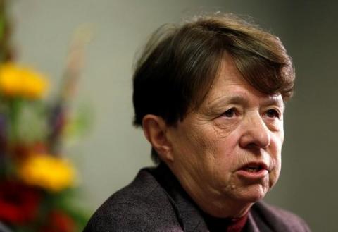 U.S. Securities and Exchange Commission Chair Mary Jo White is interviewed at the Reuters Financial Regulation Summit in Washington, US May 17, 2016. PHOTO BY REUTERS/Gary Cameron