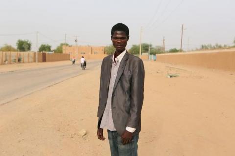 Mayango Jallah poses for a picture in Agadez, Niger, May 8, 2016. PHOTO BY REUTERS/Joe Penney