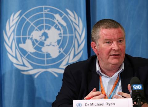 Michael Ryan, Executive Director at the World Health Organization (WHO) for the Health Emergencies Programme, attends a news conference on Ebola operations in Congo at the United Nations in Geneva, Switzerland, October 10, 2019. PHOTO BY REUTERS/Denis Balibouse
