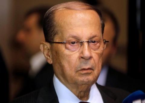 Christian politician and Free Patriotic Movement (FPM) founder Michel Aoun walks after a meeting with Lebanese Druze leader Walid Jumblatt in Beirut, Lebanon, October 28, 2016. PHOTO BY REUTERS/Mohamed Azakir31