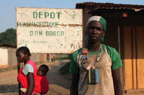 A member of a Christian self-defence militia, called anti-balaka, poses for a picture in the capital Bangui