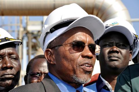 Sudan's oil minister, Azhari Abdel Qader is seen during a ceremony marking the restarting of crude oil pumping at the Unity oil fields in South Sudan, January 21, 2019. PHOTO BY REUTERS/Samir Bol