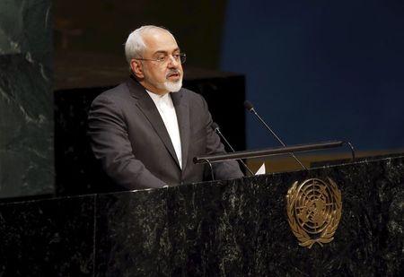 Iranian Foreign Minister Mohammad Javad Zarif speaks at the United Nations during the Opening Meeting of the 2015 Review Conference of the Parties to the Treaty on the Non-Proliferation of Nuclear Weapons (NPT) at United Nations headquarters in New York, April 27, 2015. PHOTO BY REUTERS/Mike Segar