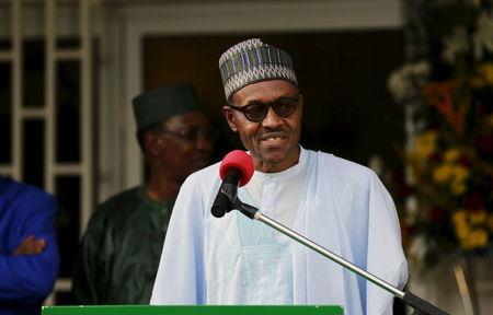 Nigeria's President Muhammadu Buhari speaks during a news conference after the Summit of Heads of State and Government of The Lake Chad Basin Commission (LCBC) in Abuja, Nigeria, June 11, 2015. PHOTO BY REUTERS/Afolabi Sotunde