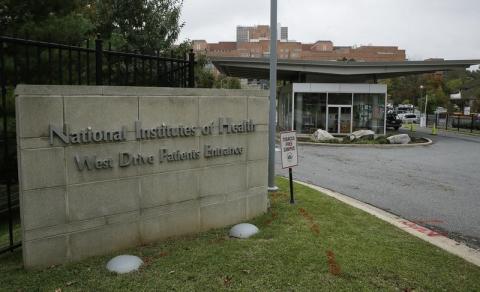 The patient's entrance at the National Institutes of Health is shown in Bethesda, Maryland, October 16, 2014. PHOTO BY REUTERS/Gary Cameron