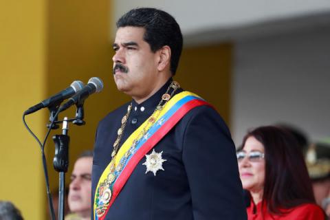 Venezuela's President Nicolas Maduro attends a military parade to celebrate the 206th anniversary of Venezuela's independence in Caracas, Venezuela, July 5, 2017. PHOTO BY REUTERS/Marco Bello