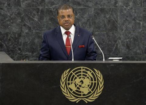 Nicolas Tiangaye, Prime Minister of the Central African Republic, addresses the 68th United Nations General Assembly