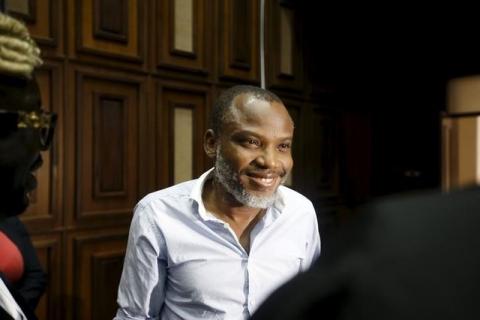 Indigenous People of Biafra (IPOB) leader Nnamdi Kanu is seen at the Federal high court Abuja, Nigeria, January 20, 2016. PHOTO BY REUTERS/Afolabi Sotunde