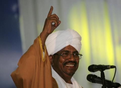 Sudanese President Omar Hassan al-Bashir addresses the general conference of the ruling National Congress Party in Khartoum, October 23, 2014. PHOTO BY REUTERS/Mohamed Nureldin Abdallah