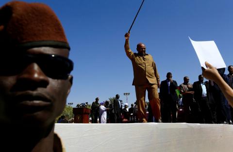 Sudan's President Omar al-Bashir waves to his supporters during. PHOTO BY REUTERS/Mohamed Nureldin Abdallah