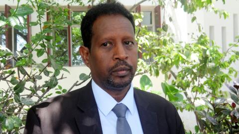 Mogadishu Mayor Abdirahman Omar Osman is seen at an event in Mogadishu, Somalia, April 19, 2017. PHOTO BY REUTERS/Feisal Omar