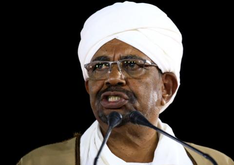 Sudan's President Omar al-Bashir delivers a speech at the Presidential Palace. PHOTO BY REUTERS/Mohamed Nureldin Abdallah