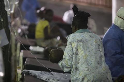 Patients being treated for Ebola are pictured at the Island Clinic in Monrovia, September 30, 2014. PHOTO BY REUTERS/Christopher Black