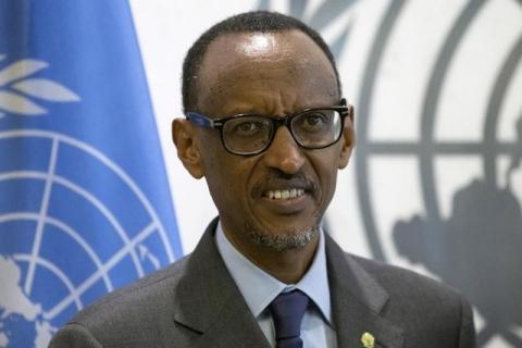 Rwandan President Paul Kagame poses for the media during a meeting with U.N. Secretary-General Ban Ki-moon during the United Nations General Assembly at the United Nations in Manhattan, New York, October 2, 2015. PHOTO BY REUTERS/Andrew Kelly