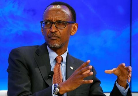 Paul Kagame, President of Rwanda attends the session "The Transformation of Tomorrow" during the annual meeting of the World Economic Forum (WEF) in Davos, Switzerland, January 20, 2016. PHOTO BY REUTERS/Ruben Sprich