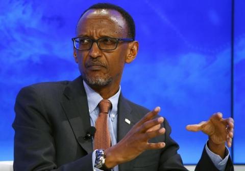 Paul Kagame, President of Rwanda attends the session "The Transformation of Tomorrow" during the annual meeting of the World Economic Forum (WEF) in Davos, Switzerland, January 20, 2016. PHOTO BY REUTERS/Ruben Sprich