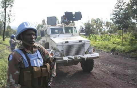 South African peacekeepers patrol the streets of Goma in eastern Democratic Republic of Congo, December 2, 2015. PHOTO BY REUTERS/Ed Cropley