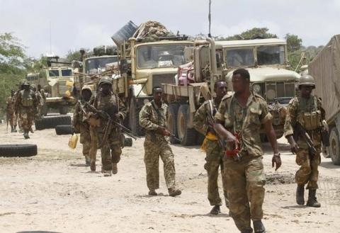 African Union peacekeepers in a file photo. PHOTO BY REUTERS/Feisal Omar