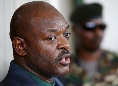 Burundi's President Pierre Nkurunziza speaks during a news conference in Bujumbura, Burundi, May 17, 2015. PHOTO BY REUTERS/Goran Tomasevic