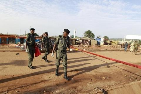 LAGOS (Reuters) - A plot to blow up a major bridge in Nigeria's commercial capital Lagos has been foiled following the arrest of a 43-year-old man suspected of being part of a gang that planned to carry out the attack, police said.  Nigeria Police Force spokesman Don Awunah said, in a statement issued late on Wednesday, "credible intelligence" suggested the man was an explosives expert who planned to attack the Third Mainland Bridge in the city of 21 million inhabitants.  Awunah said the man told police he 