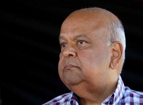 Former finance minister Pravin Gordhan reacts during a South Africa Communist Party rally in Durban, South Africa, April 22, 2017. PHOTO BY REUTERS/Rogan Ward